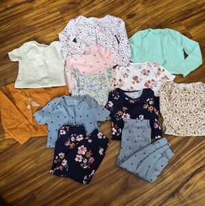 Lot of Toddler Girl Onesie- Simple Joys By Carter's